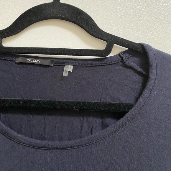 Tahari Scoop Neck Tee - Picture 2 of 4